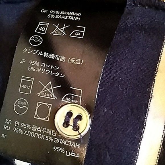 KNIT TOP NAUTICAL STRIPED NAVY BLUE WHITE BOAT NECK SMALL S WOMENS SMALL S - Picture 8 of 9